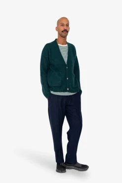 Relaxed Cardigan - Phthalo Green