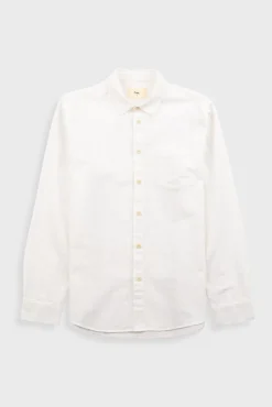 Relaxed Fit Shirt - Ecru Seersucker