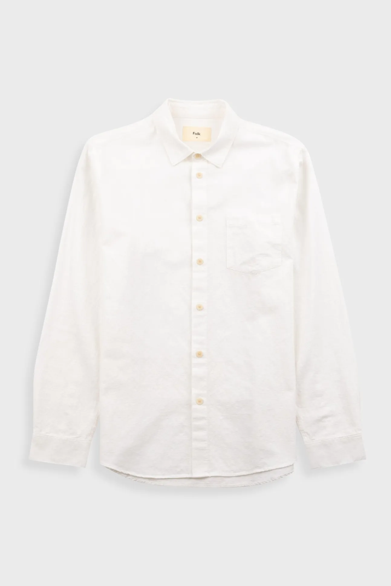 Relaxed Fit Shirt - Ecru Seersucker
