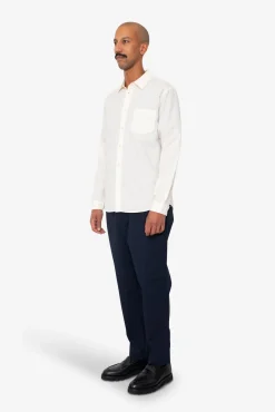 Relaxed Fit Shirt - Ecru Seersucker