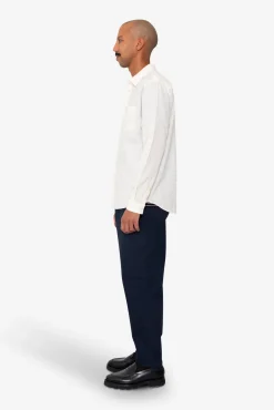 Relaxed Fit Shirt - Ecru Seersucker