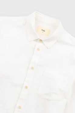 Relaxed Fit Shirt - Ecru Seersucker