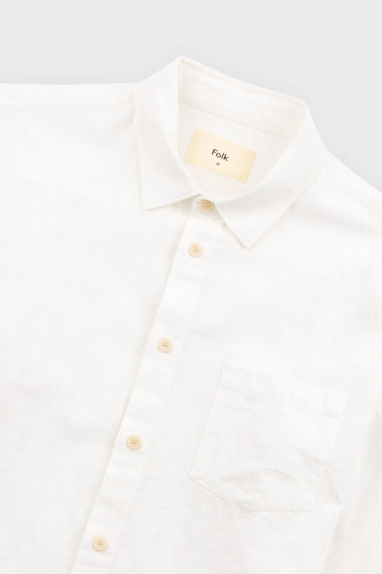 Relaxed Fit Shirt - Ecru Seersucker
