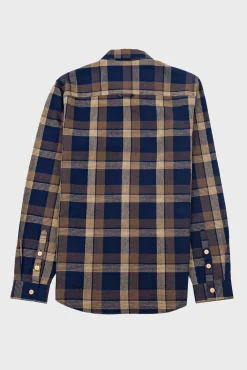 Relaxed Fit Shirt - Navy Olive Check