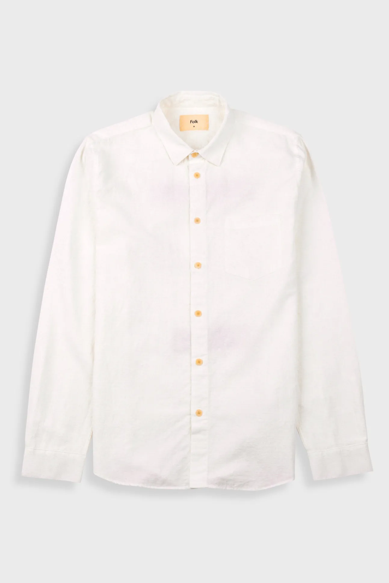 Relaxed Fit Shirt - White Slub