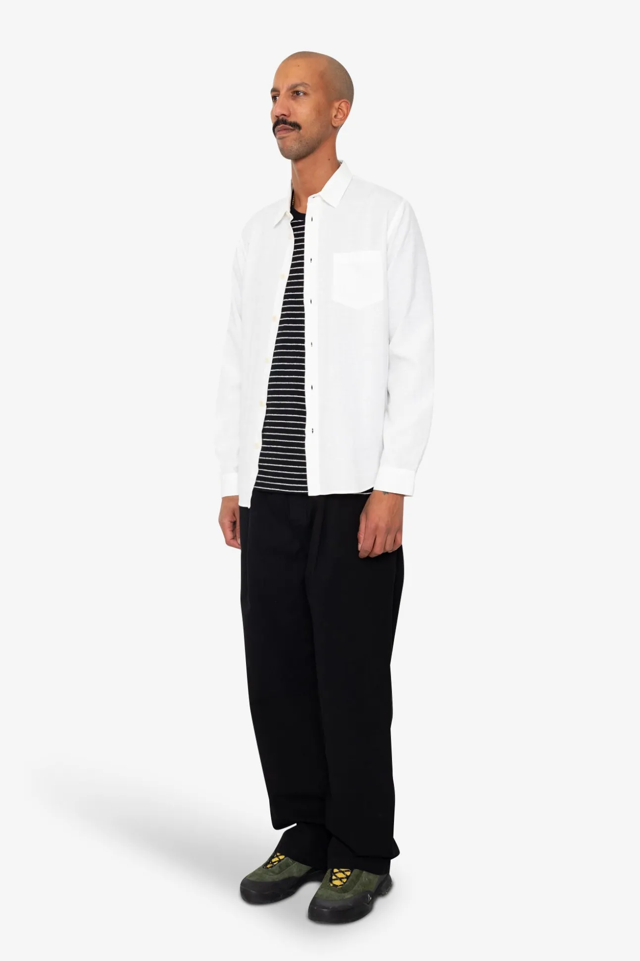 Relaxed Fit Shirt - White Slub