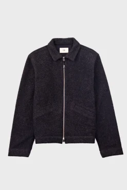 Signal Blouson - Charcoal Wool Twill