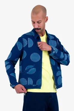 Signal Blouson - Indigo Circle Jacquard