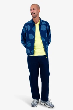 Signal Blouson - Indigo Circle Jacquard