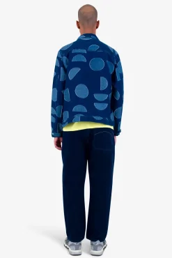 Signal Blouson - Indigo Circle Jacquard