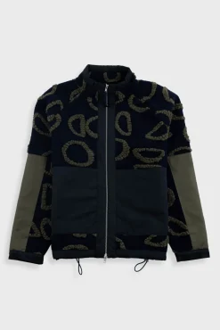 Signal Fleece - Navy Circle Jacquard