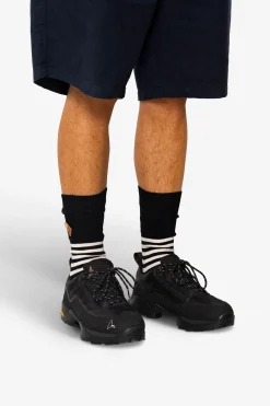 Striped Socks - Black / Ecru