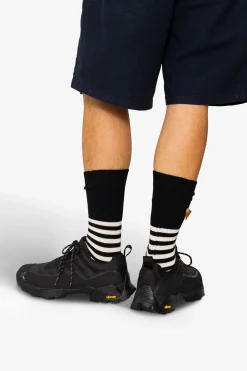 Striped Socks - Black / Ecru