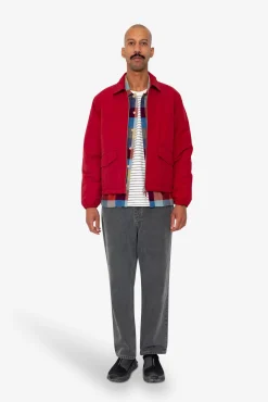 Wadded Bomber - Crimson Ripstop Nylon