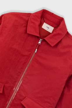 Wadded Bomber - Crimson Ripstop Nylon