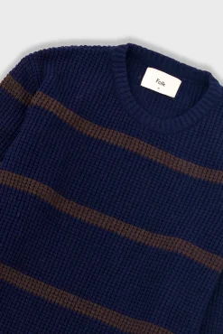 Waffle Crew - Navy Espresso Stripe