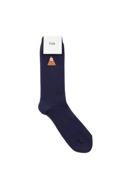 Waffle Socks - Soft Navy