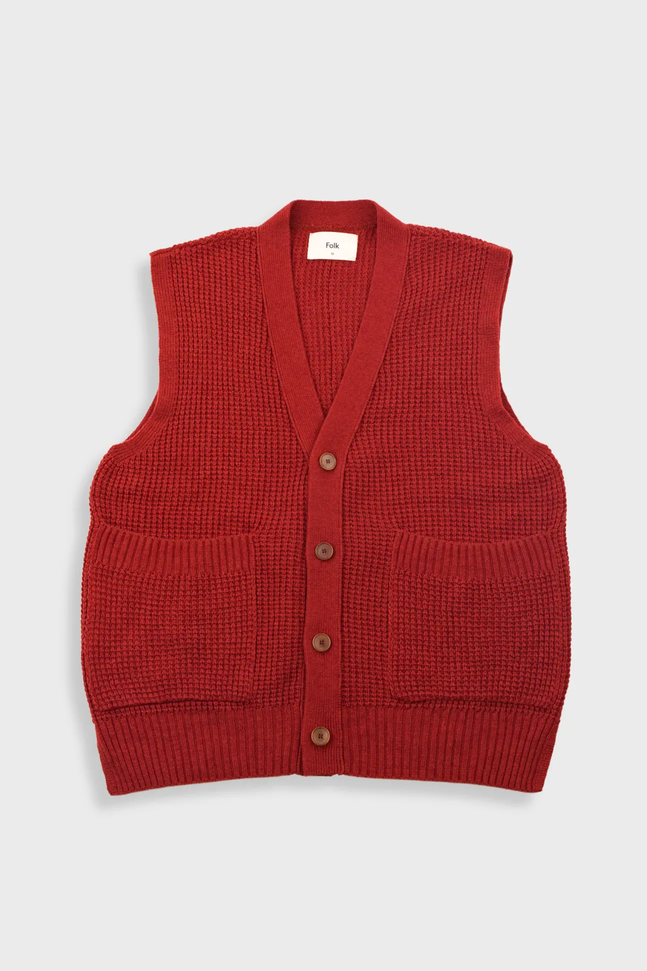 Waffle Vest - Crimson
