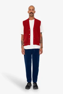 Waffle Vest - Crimson