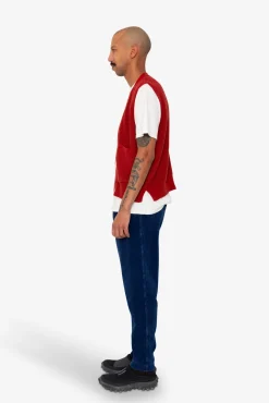 Waffle Vest - Crimson