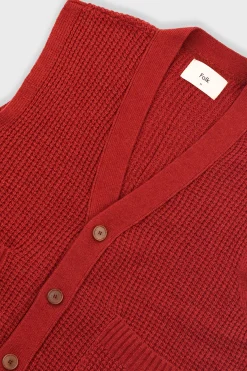 Waffle Vest - Crimson
