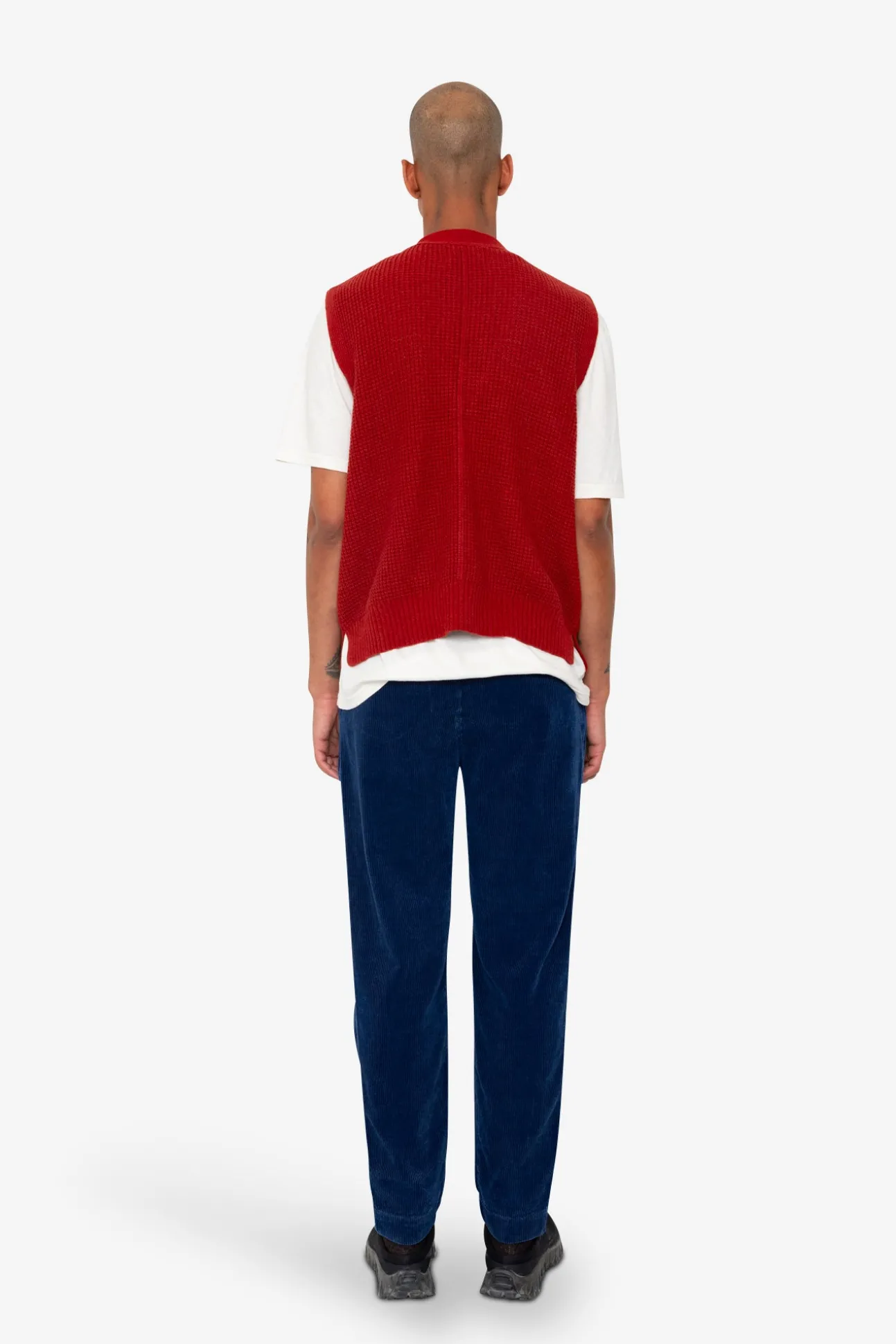 Waffle Vest - Crimson