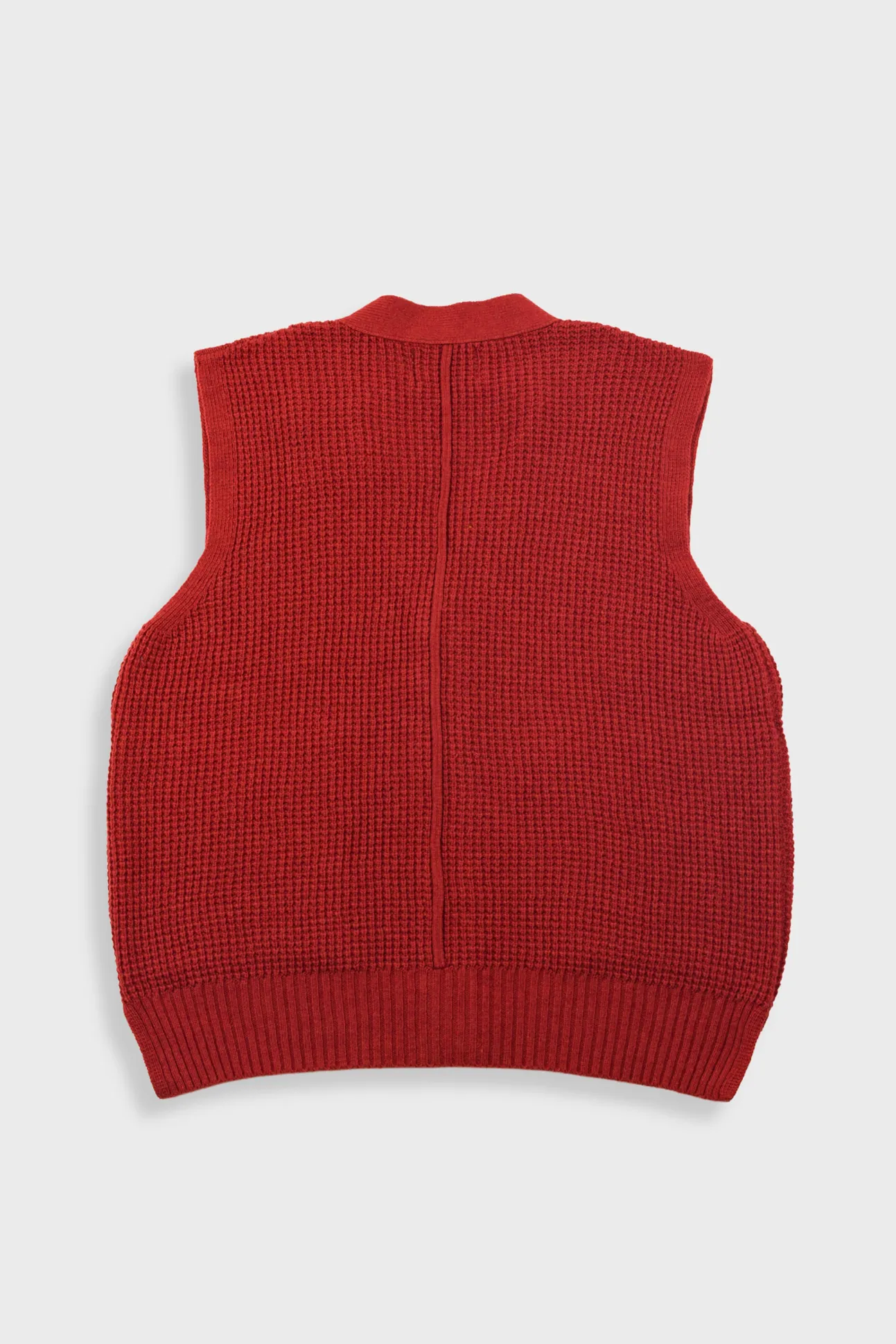 Waffle Vest - Crimson