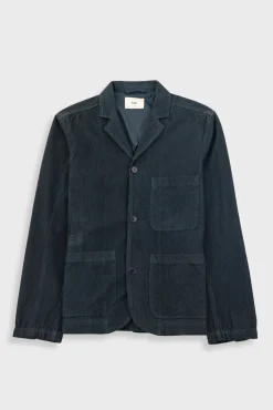 Wide Fit Blazer - Smoke Grey Cord