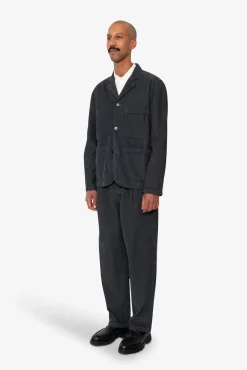 Wide Fit Blazer - Smoke Grey Cord