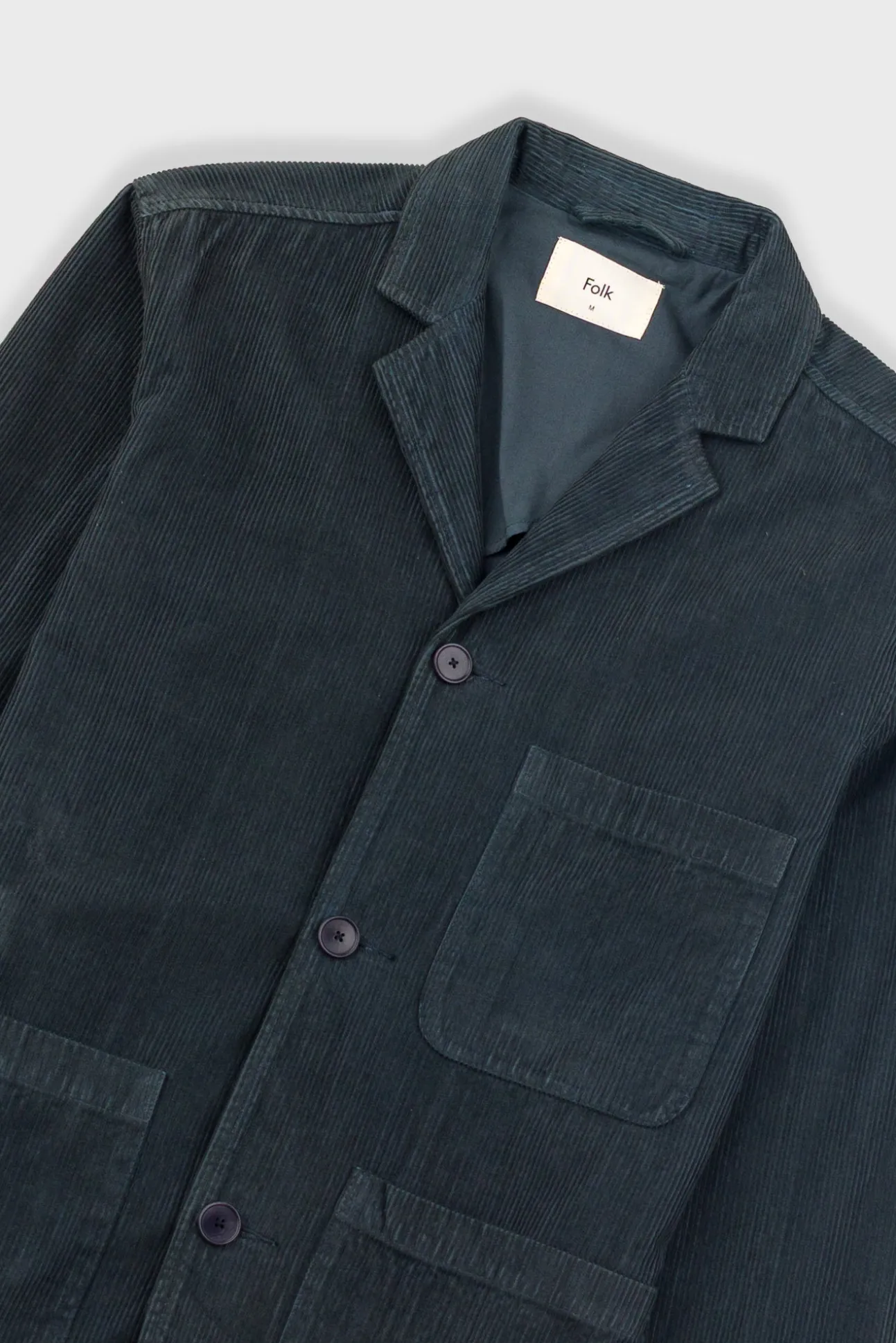 Wide Fit Blazer - Smoke Grey Cord