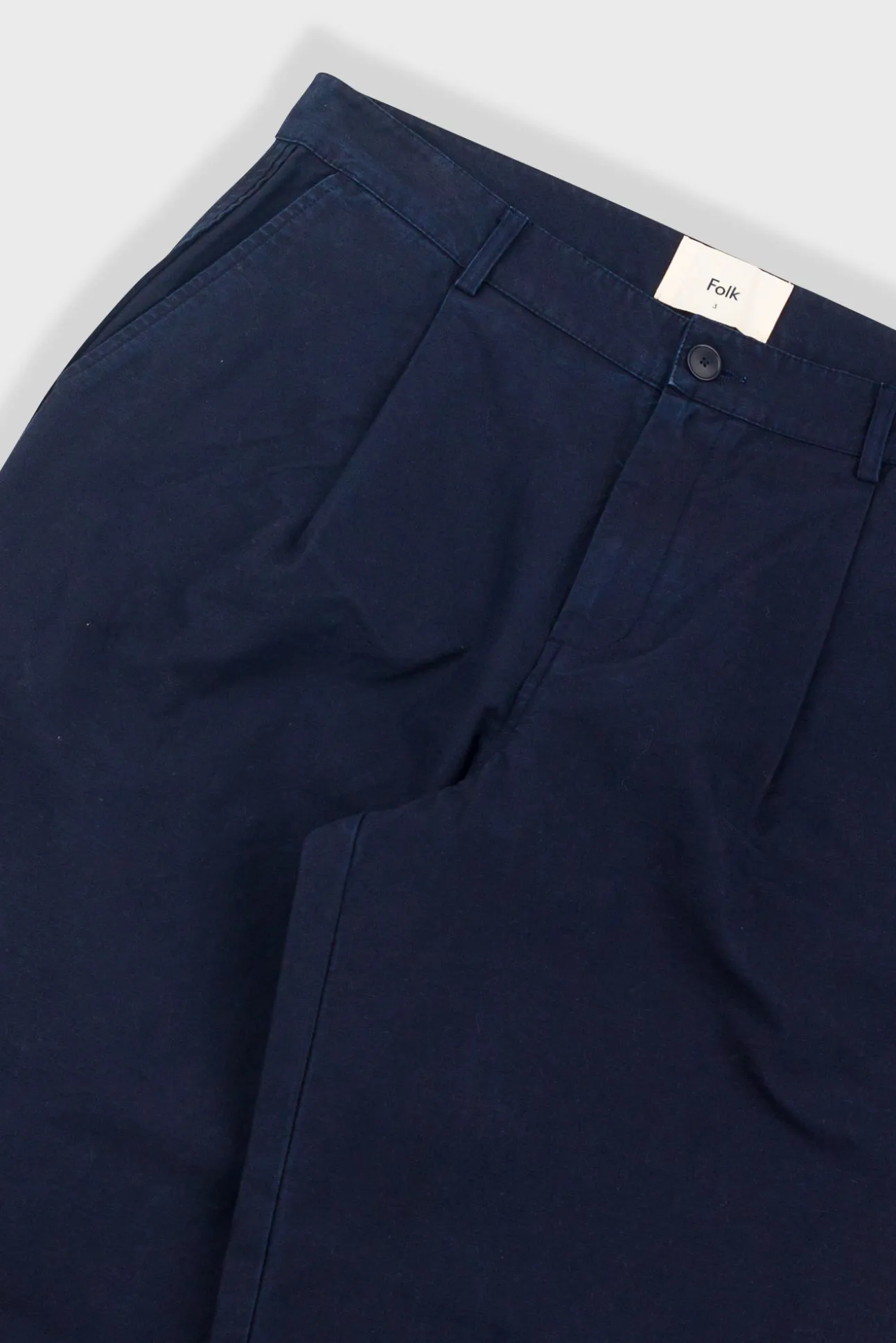 Wide Fit Trouser - Navy Linear Texture
