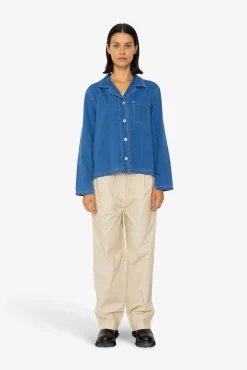Worker Overshirt - Denim Herringbone
