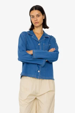 Worker Overshirt - Denim Herringbone