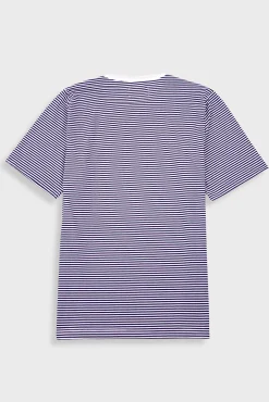 1x1 Striped T-Shirt - Bright Navy / Ecru