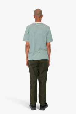 1x1 Striped T-Shirt - Phthalo Green / Ecru