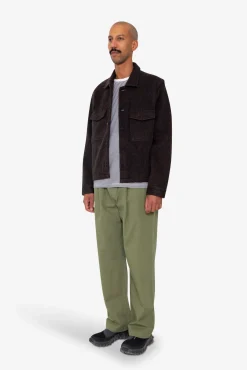 Zaki Jacket - Navy Espresso Brushed Wool