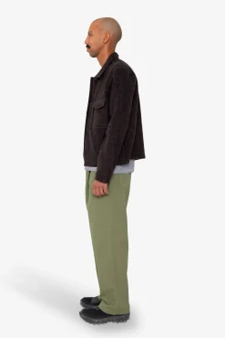 Zaki Jacket - Navy Espresso Brushed Wool