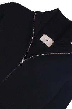 Zip Through Jumper - Black