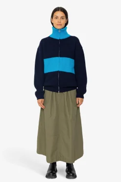 Zip Through Jumper - Blue