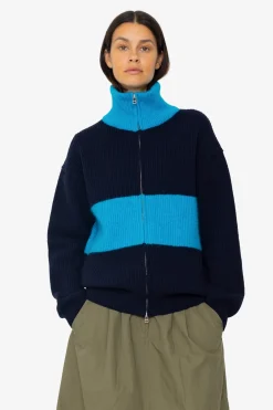 Zip Through Jumper - Blue