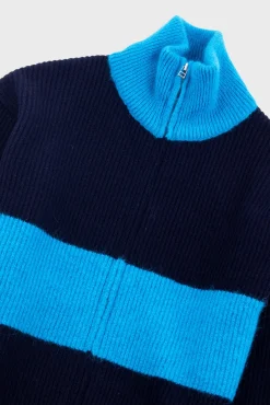 Zip Through Jumper - Blue