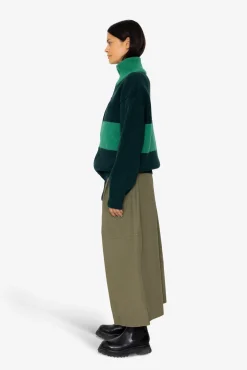 Zip Through Jumper - Green